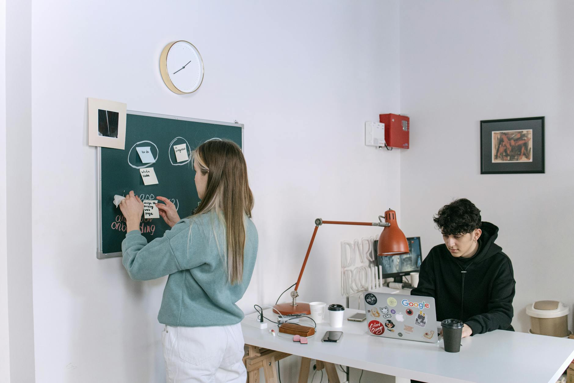 Collaborative learning environment with diverse team working together